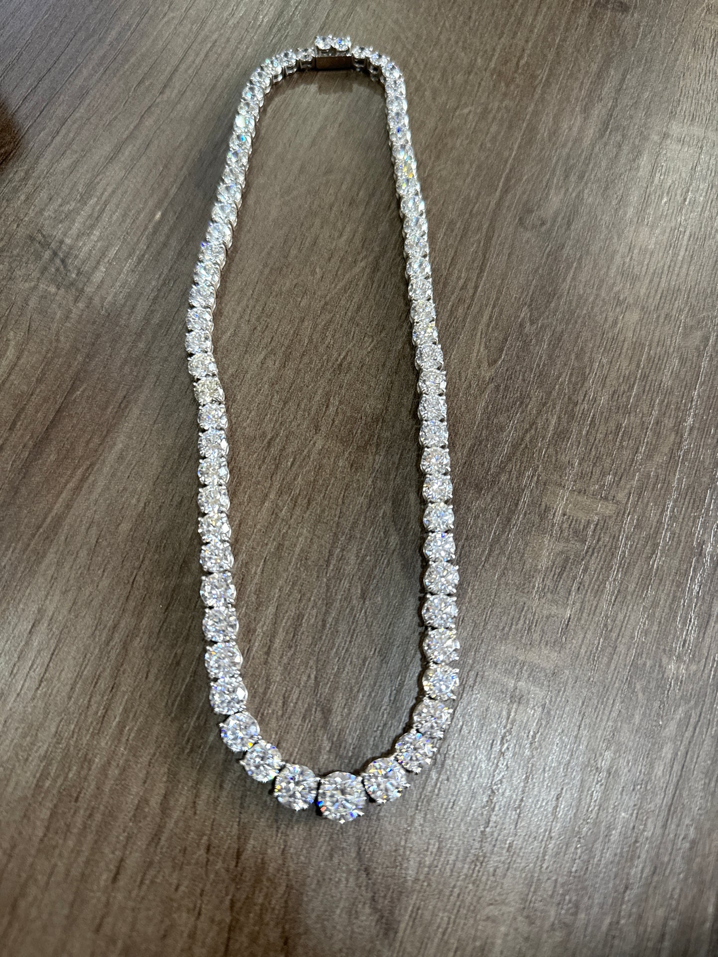 Round Cut - White NecklaceS925 - Australian 5A CZ - 41056