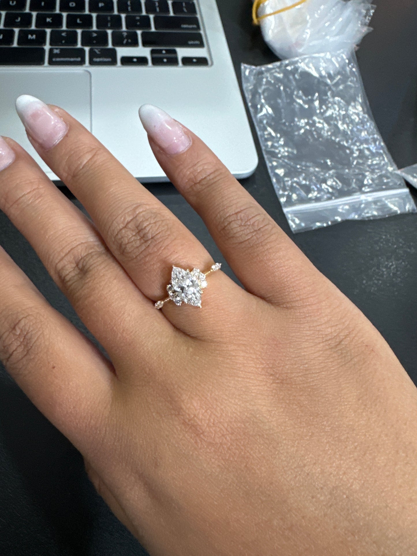 1.06ct. F/VVS2 #7 LG610307890 Lab diamond 43438 Marquee