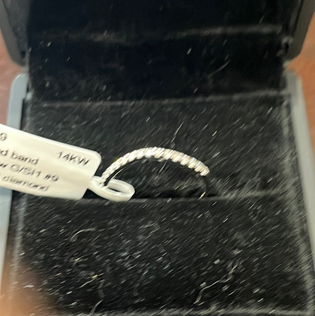 Curved band - 14KW - 0.25ctw G/SI1 #9 - Natural diamond - 34439