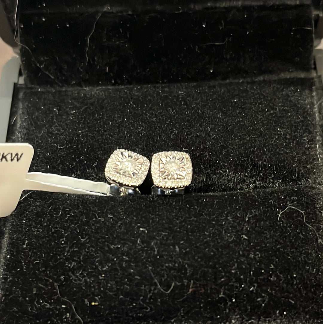 Cluster stud mini - 14KW - 0.25ctw H/SI2 - Natural diamond - 34381