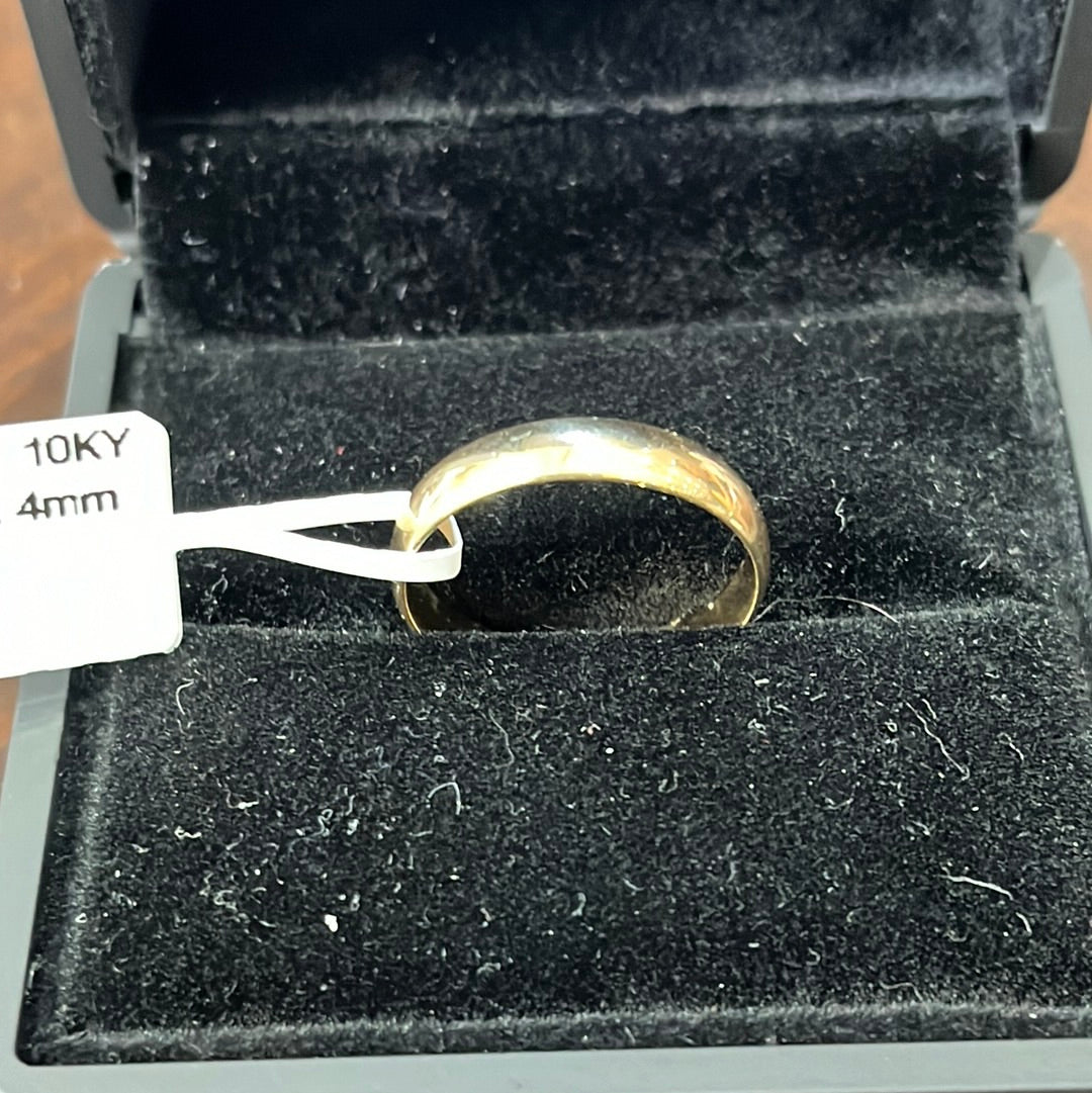 Wedding band 4mm - 10KY - 3.2g #8.75 - Yellow gold - 34220