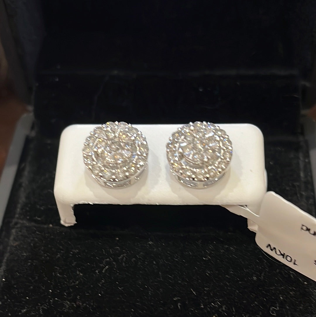 Cluster studs - 10KW - 1ctw H/SI2 - Natural diamond - 34332