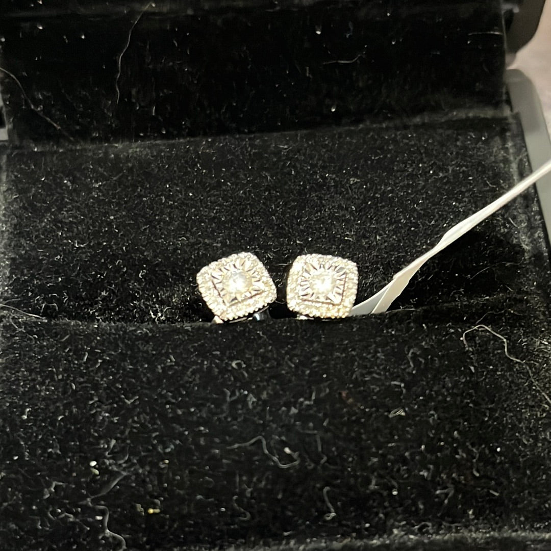 Cluster stud mini - 14KW - 0.25ctw H/SI2 - Natural diamond - 34383