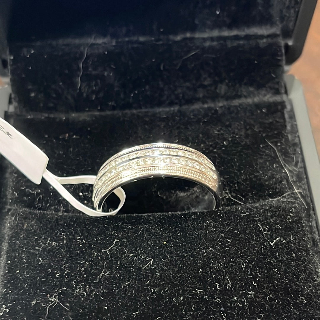 Men's diamond band - 10KW - 0.33ctw G/SI2 #10 - Natural diamond - 34281