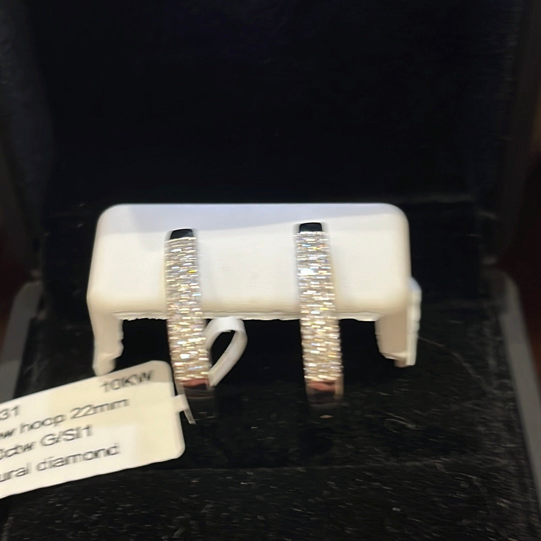 2 row hoop 22mm - 10KW - 0.50ctw G/SI1 - Natural diamond - 34331