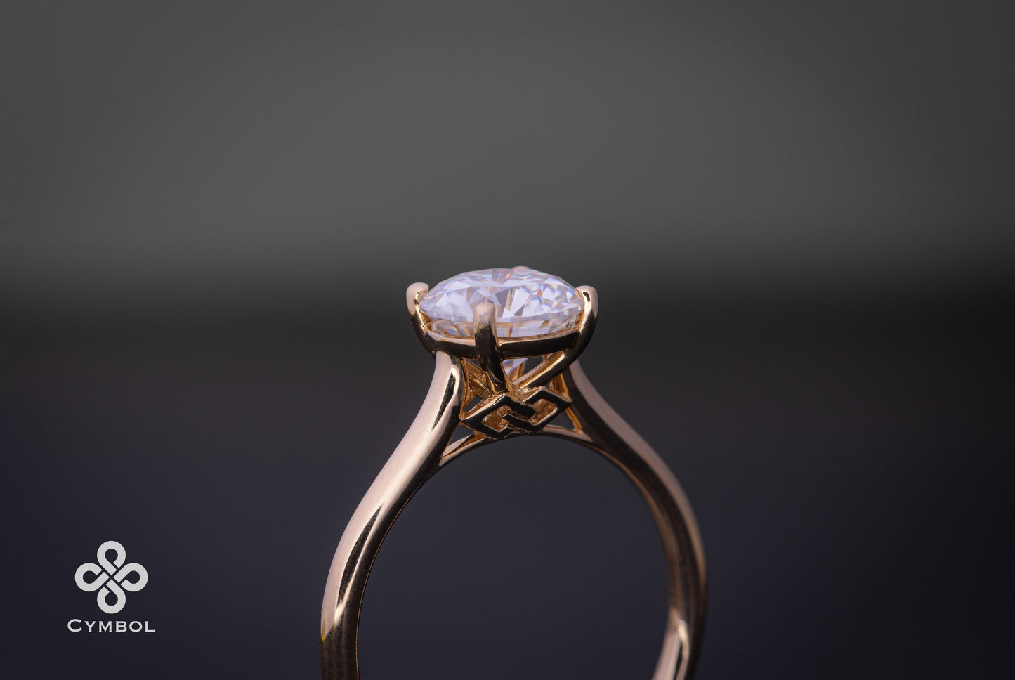 Suih no stone 0.3 - Moissanite - 14KY - 0.30ct. D/VVS1.