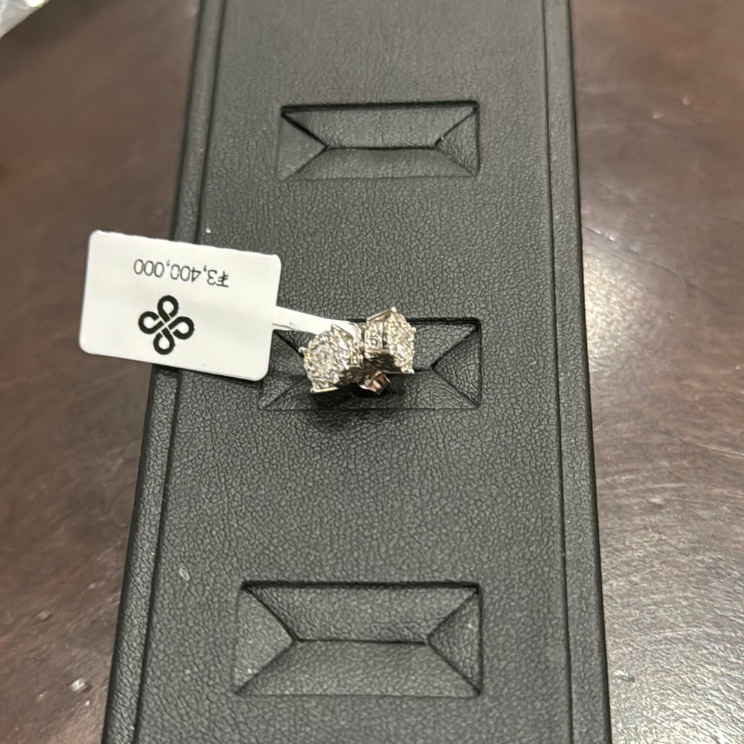 Vintage studs 0.50ctw G/I2 14KW - Natural diamond 42010