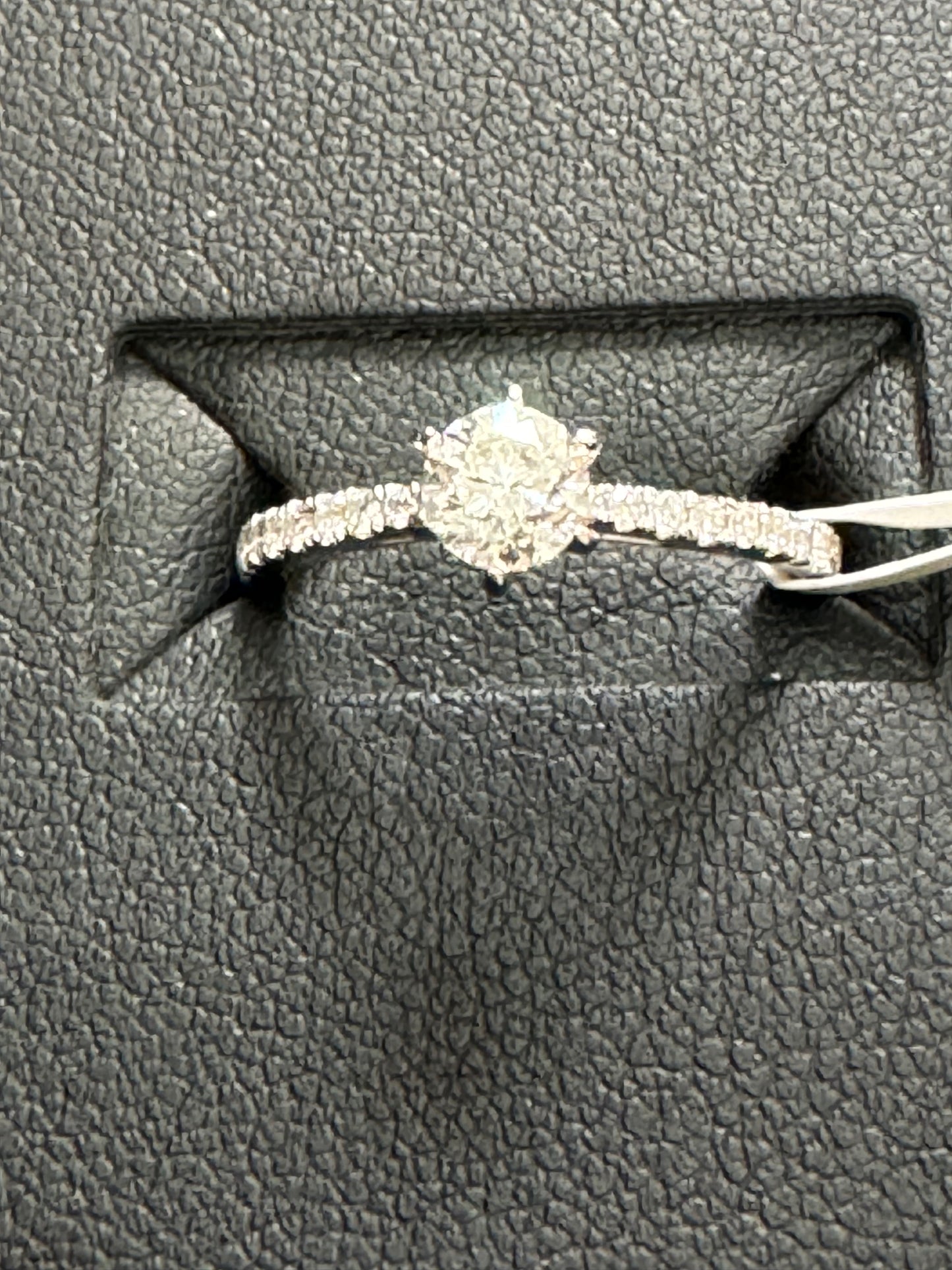 Six prongs 0.50ct F/I1 #6 14KW - Natural Diamond 42100