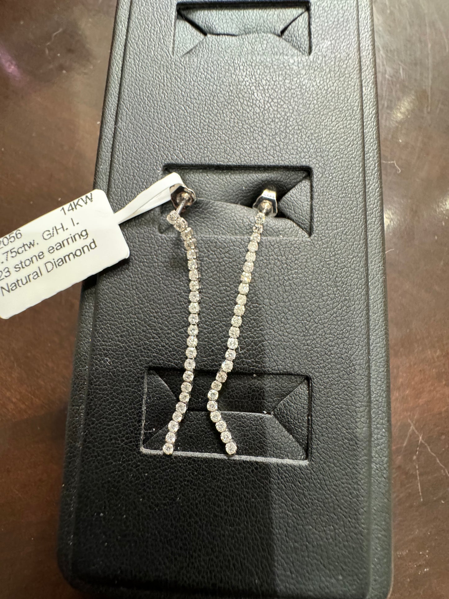 23 stone earring 0.75ctw. G/H. I. 14KW - Natural Diamond 42056