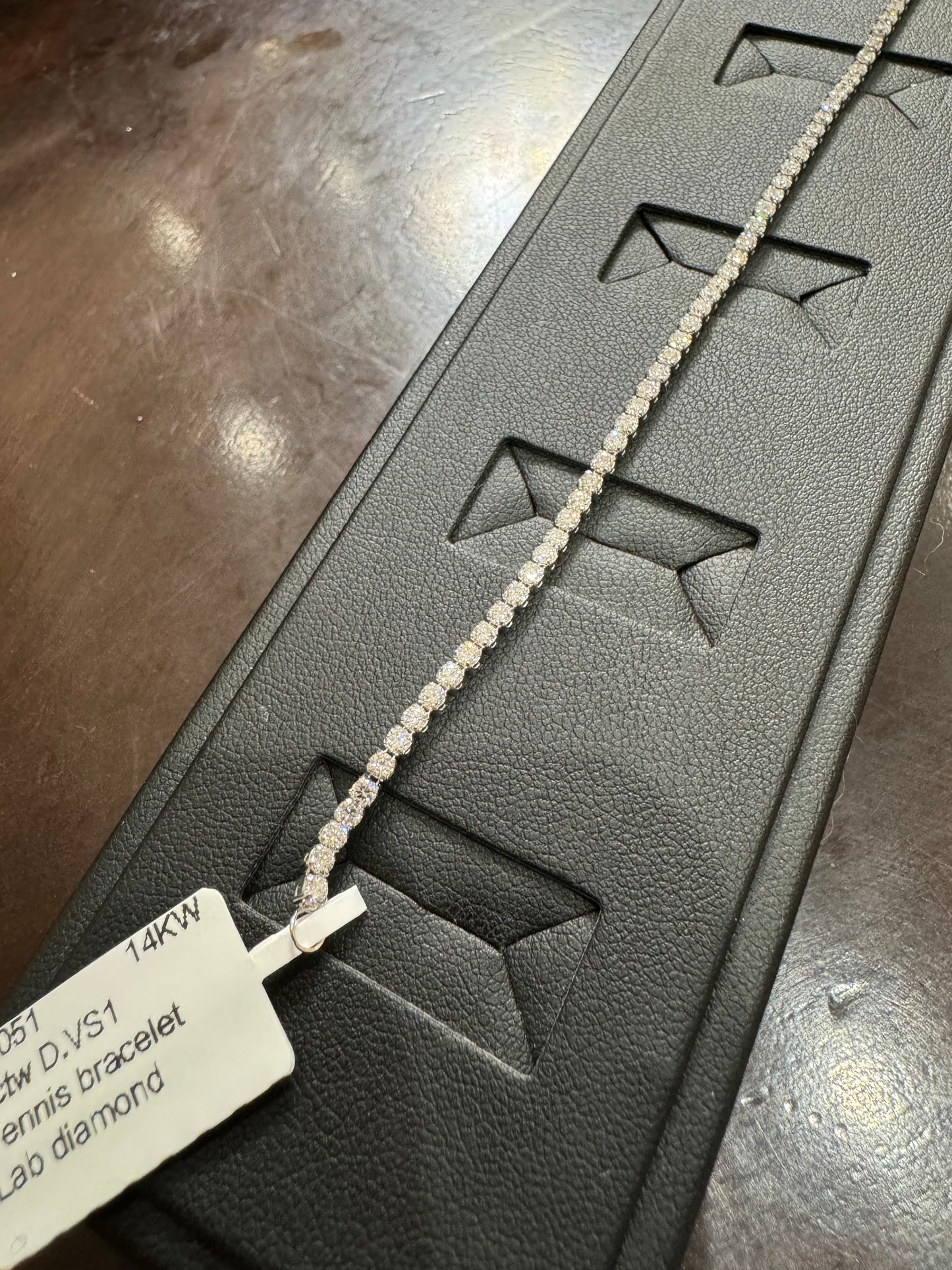 Tennis bracelet 3ctw D.VS1 14KW - Lab diamond 42051