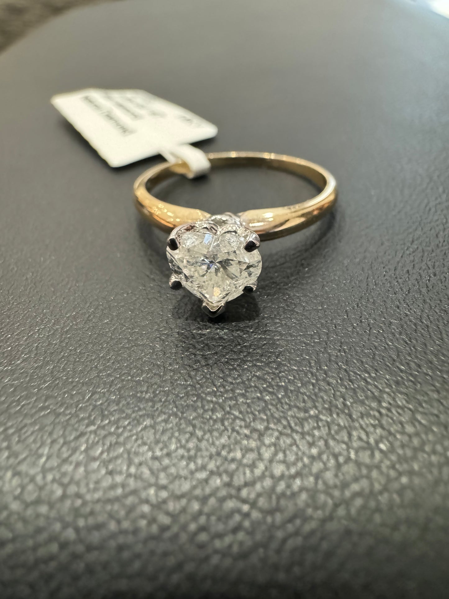 Heart diamond - 1.00ct G/I1 #7 - 14KY - Natural Diamond