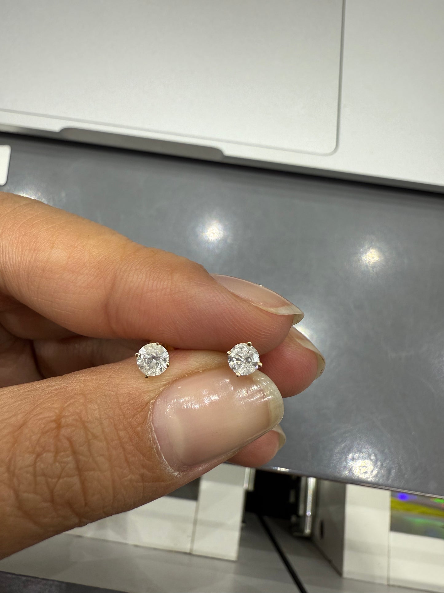 0.25ct screw 4 prong - 14KY - 0.50ctw - Natural diamond - 34470