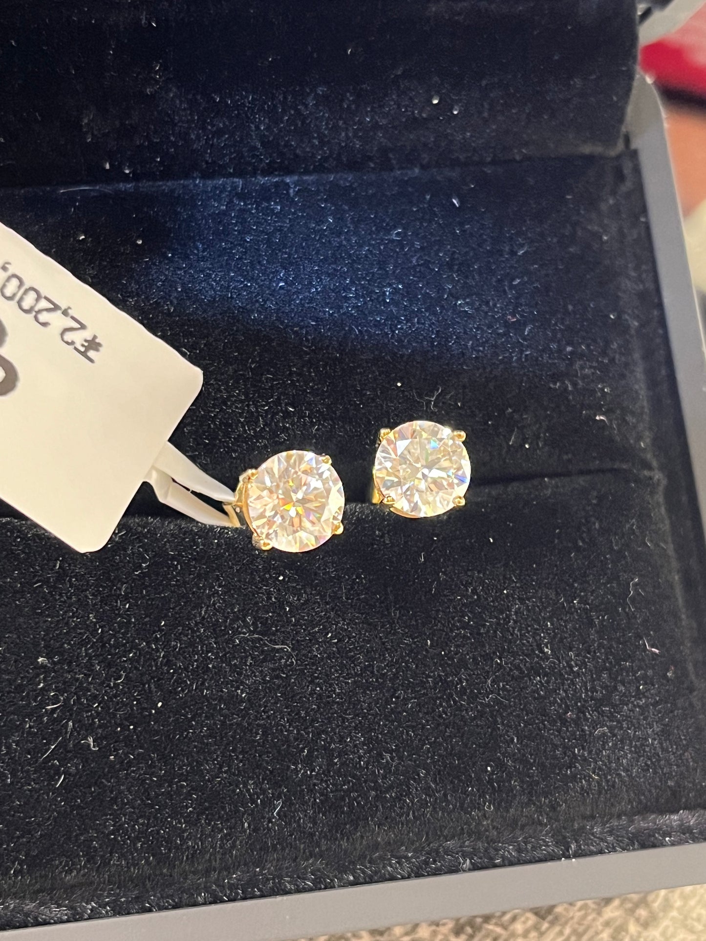 Studs - 14KY - 2ctw D/VVS1 - Moissanite - 34169