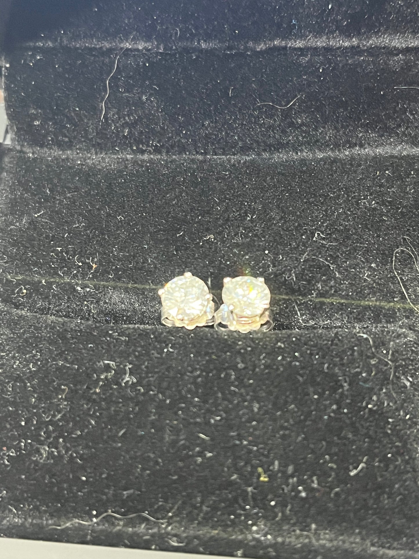 0.50ct studs 4 prong - 14KW - 1ctw H/SI3 - Natural diamond - 34321