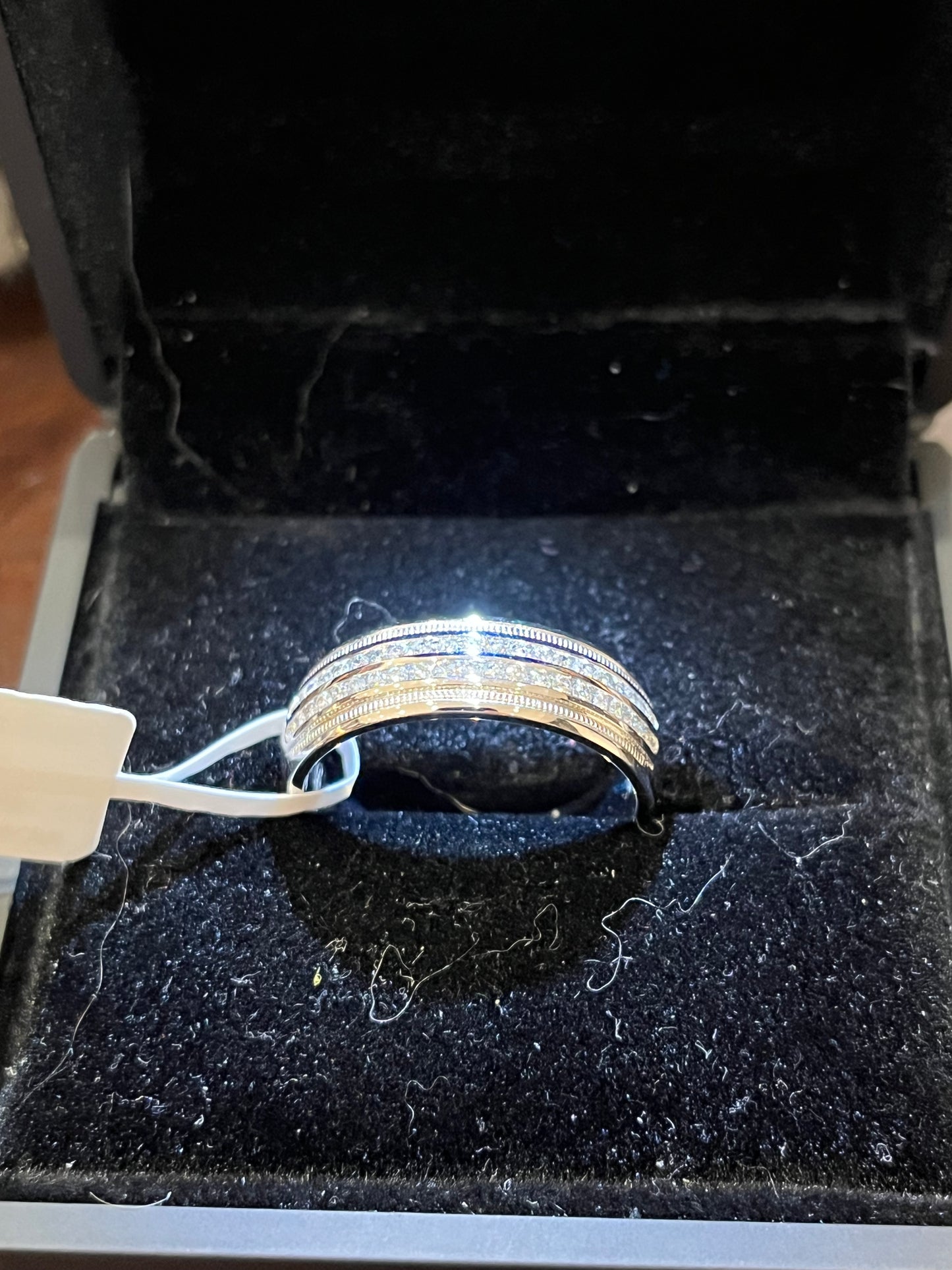 2-row men's band - 10KW - 0.35ctw G/I1 #10 - Natural diamond - 34360