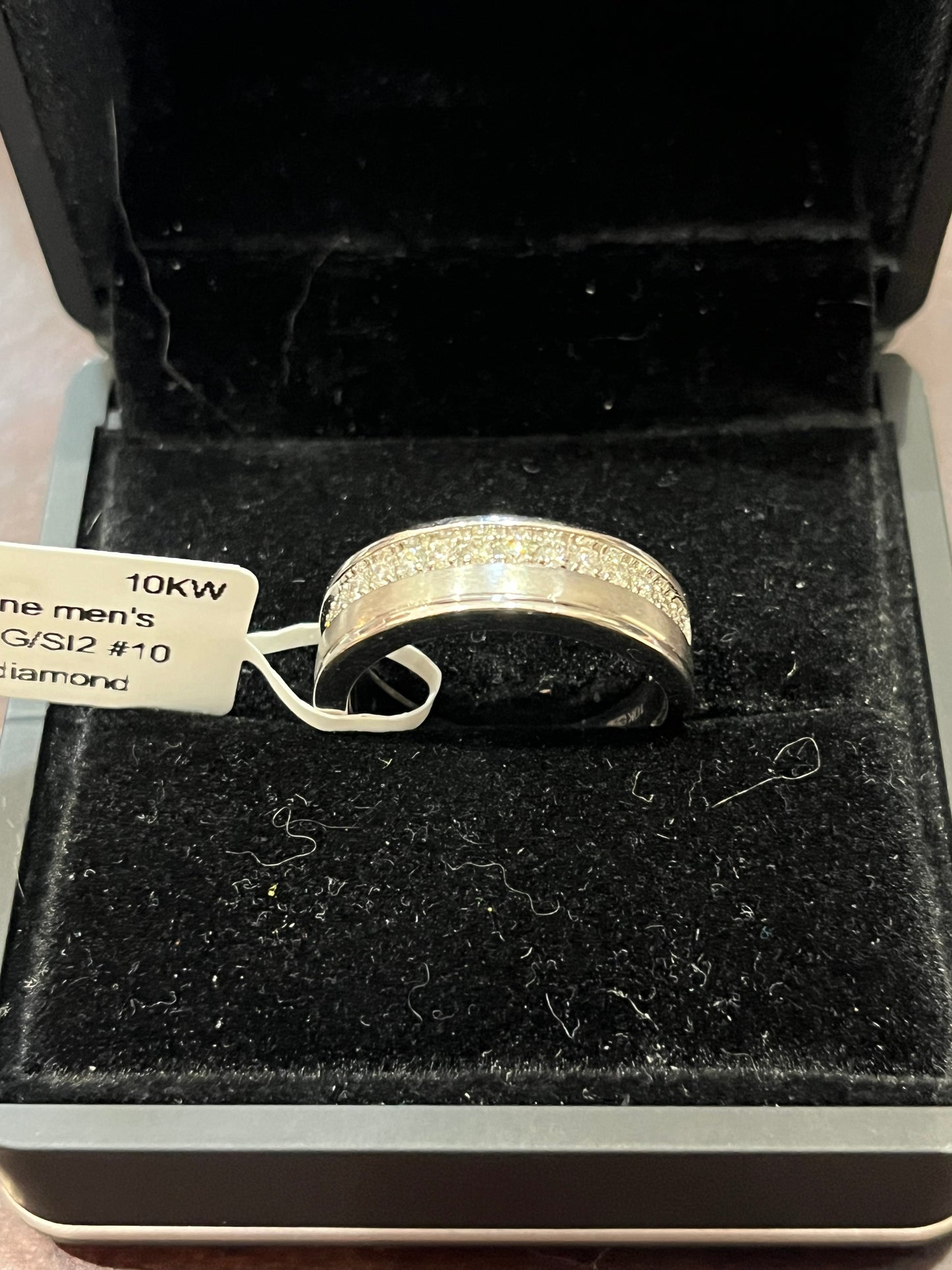 White tone men's - 10KW - 0.50ctw G/SI2 #10 - Natural diamond - 34366