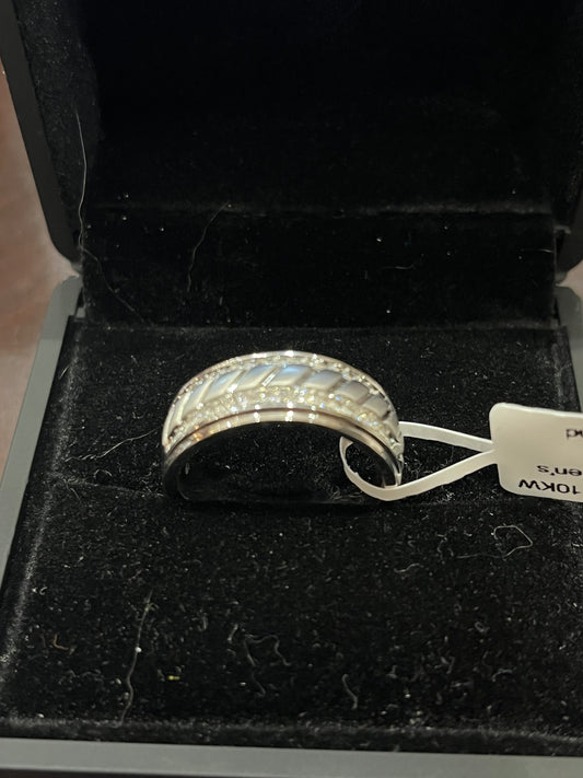 White 2-row men's - 10KW - 0.40ctw H/SI3 - Natural diamond - 34370