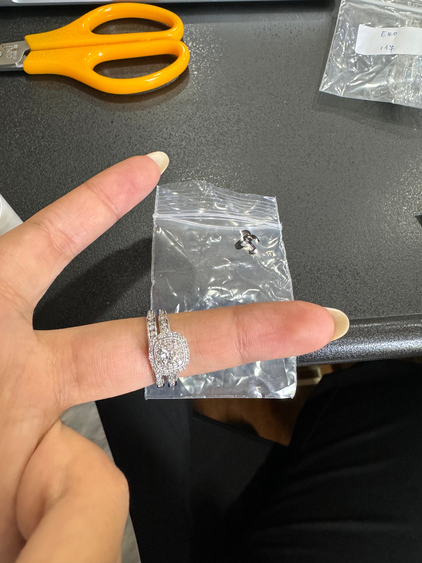 Cushion Bridal set - 1ctw. 0.25. G/SI2 #7 10KW - Natural Diamond - 43425