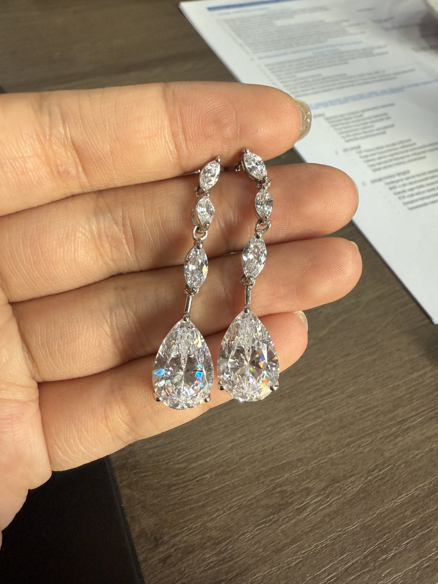 Earring - 925S - Cubic Zirconia - 43471