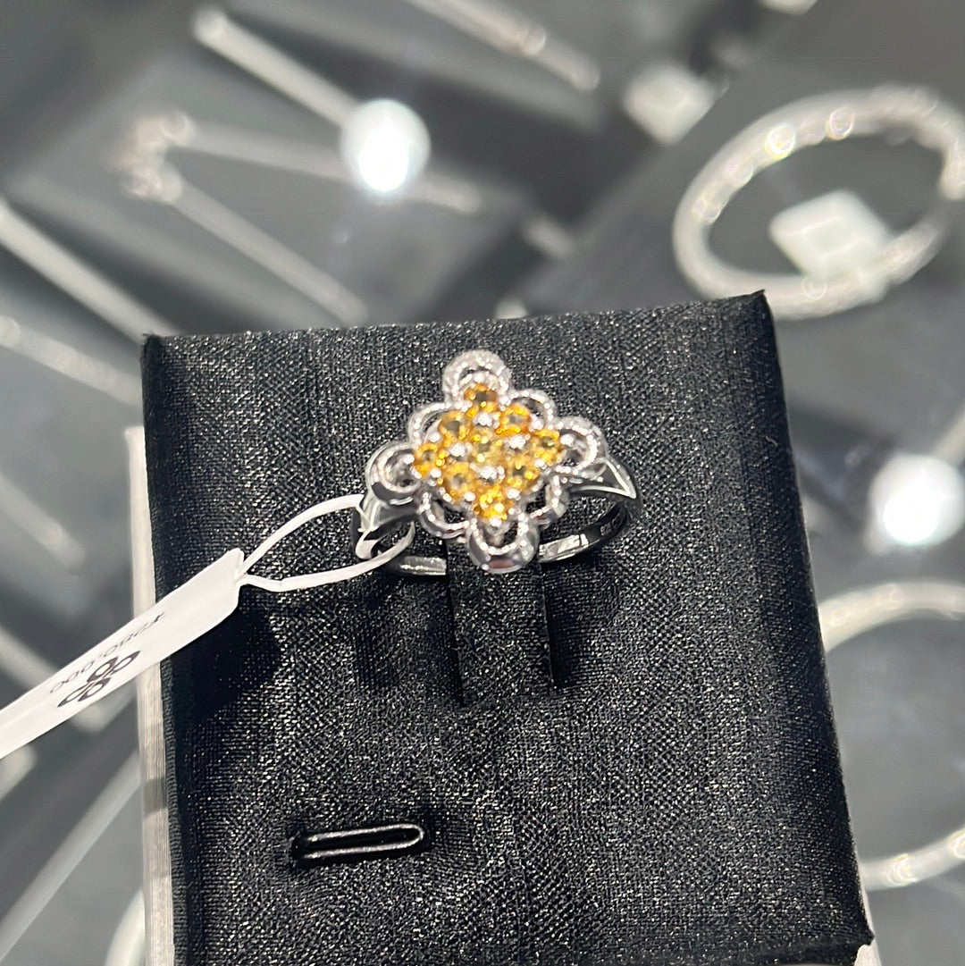 Citrine ring #8 925S - 55158