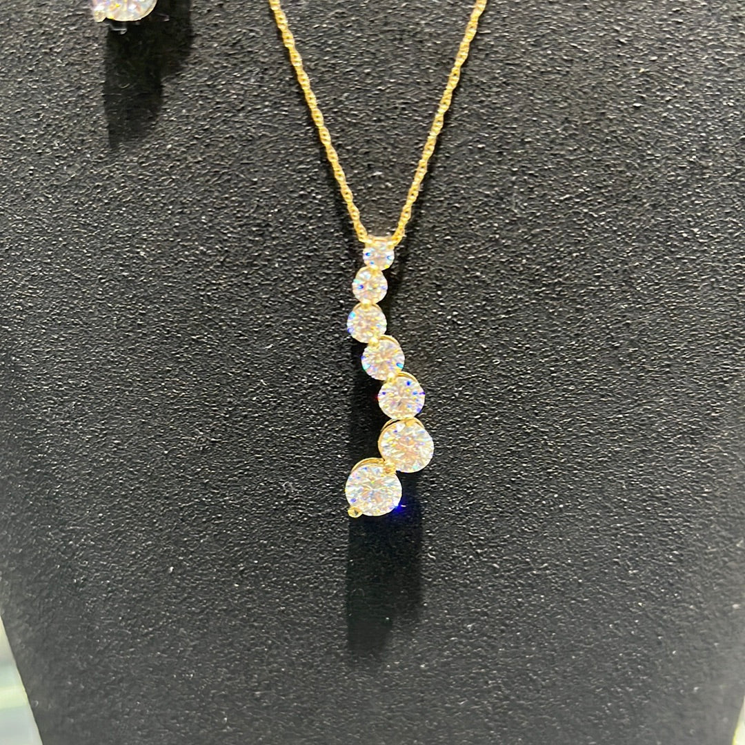 Journey necklace 1 - 14k yellow gold - 10001Y