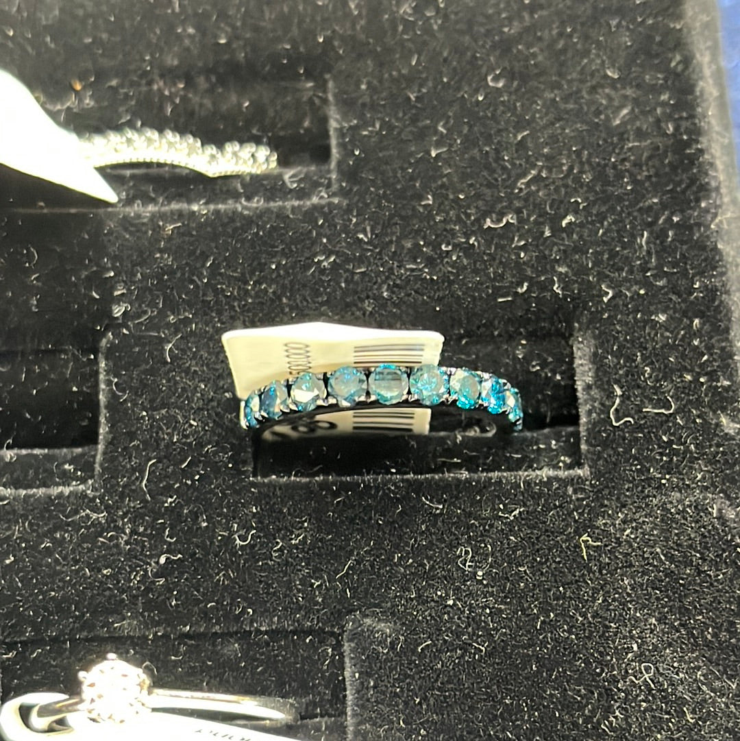 Blue Diamond band - 925S - 1ctw #8 - Natural Diamond - #32142