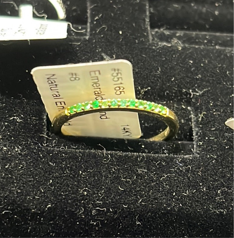 Emerald band #8 14KY - 55165