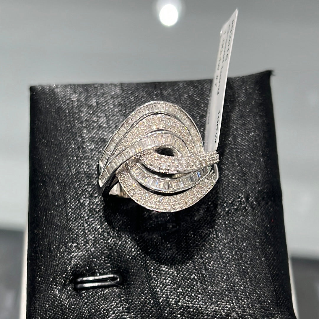 O-swirl band - 10KW - 1.00ctw #7 - Natural Diamond - 32016