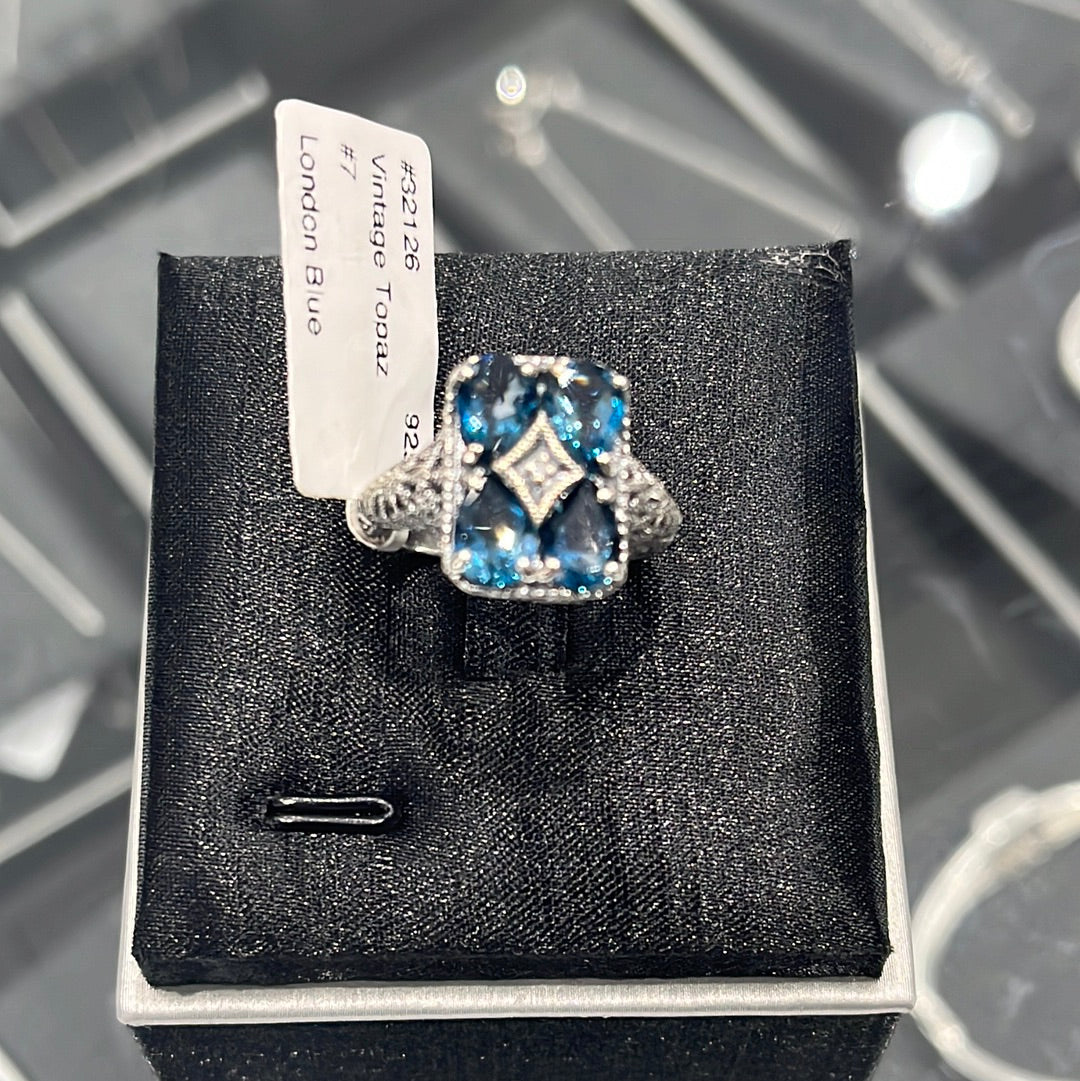 Vintage Topaz - 925S - #7 - London Blue - #32126