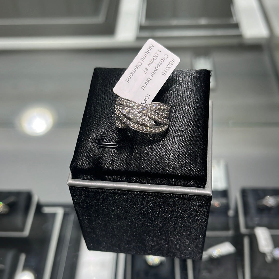 Crossover band - 10KW - 1.00ctw #7 - Natural Diamond - #32015
