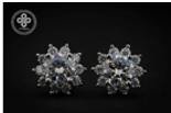 Flower Earrings 0.5 - 14k white gold - 10006W0.5