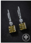 Yellow Earring 2 - 14k white gold - 10007