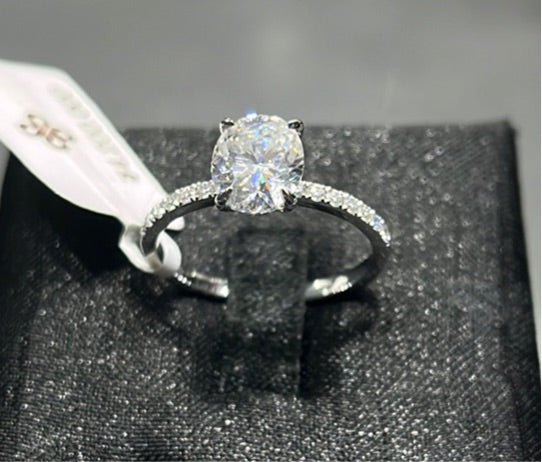 Mini oval 2 - 14k white gold - 13042