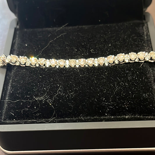 Tennis bracelet spark - 10KW - 4ctw I/SI1 - Natural diamond - 34430