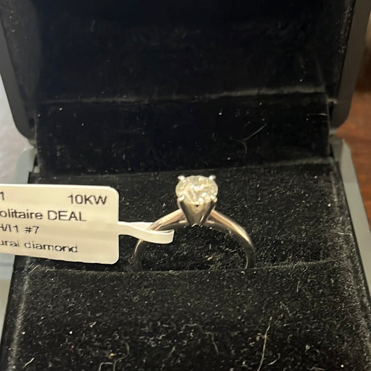 1ct solitaire DEAL - 10KW - 1ct H/I1 #7 - Natural diamond - 34451