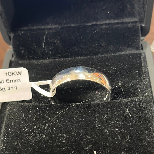 Wedding band 6mm - 10KW - Comfort 5.85g #11 - White gold - 34308