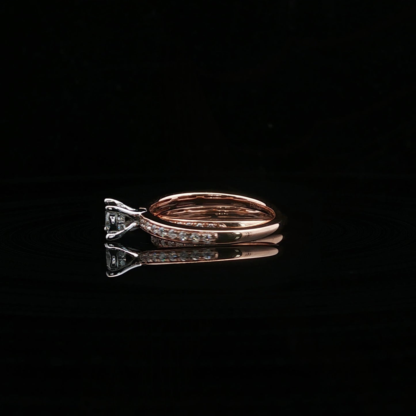 0.50ctw 0.25ct F/SI1 Bridal Set - 14KR - Natural Diamond - 53468-6