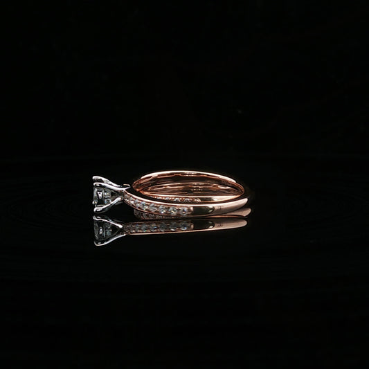 0.50ctw 0.25ct F/SI1 Bridal Set - 14KR - Natural Diamond - 53468-6