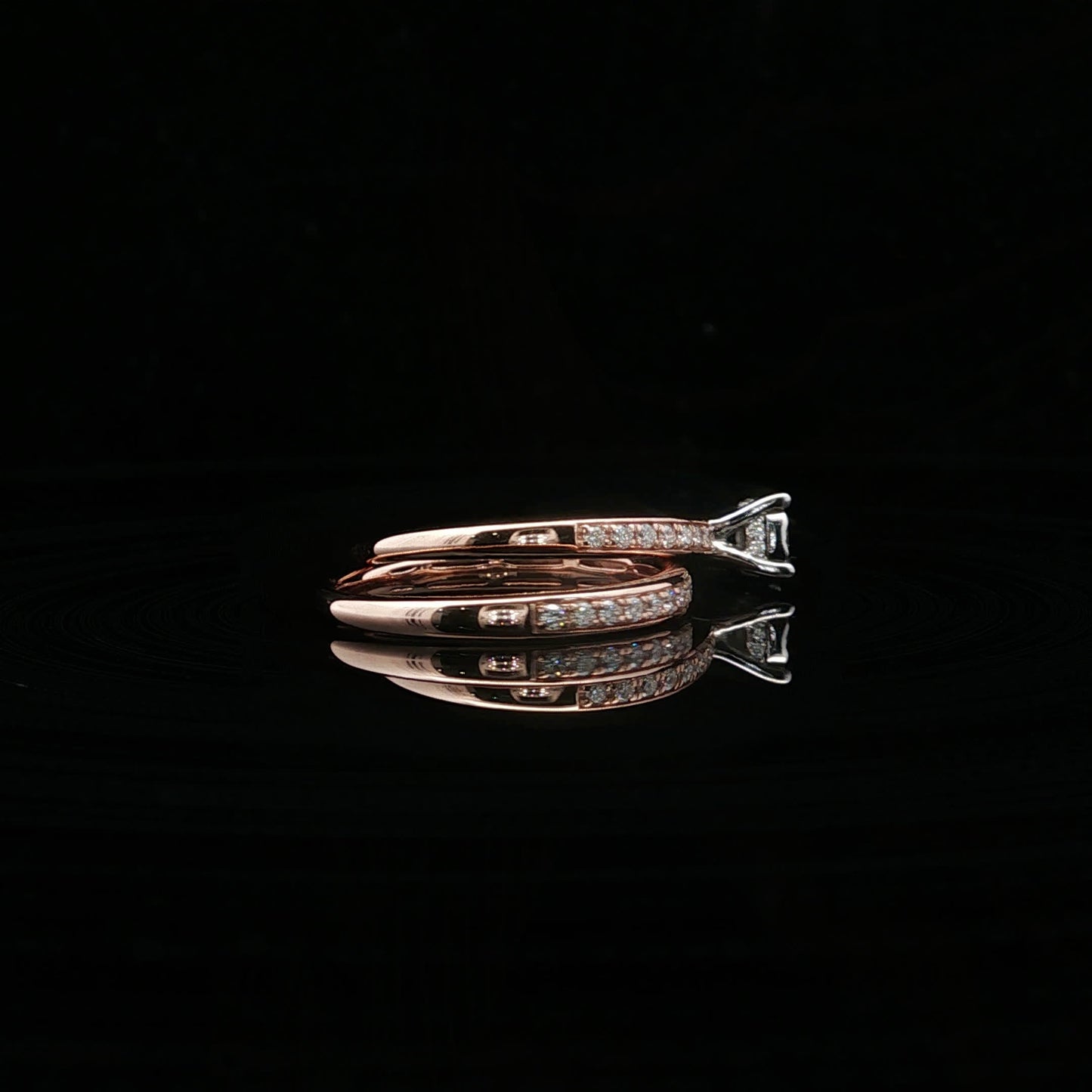 0.50ctw 0.25ct F/SI1 Bridal Set - 14KR - Natural Diamond - 53468-6