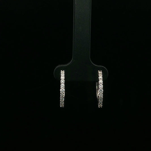 0.50ctw G/SI2 Midi Hoops - 14KW - Natural Diamond - 64172-3