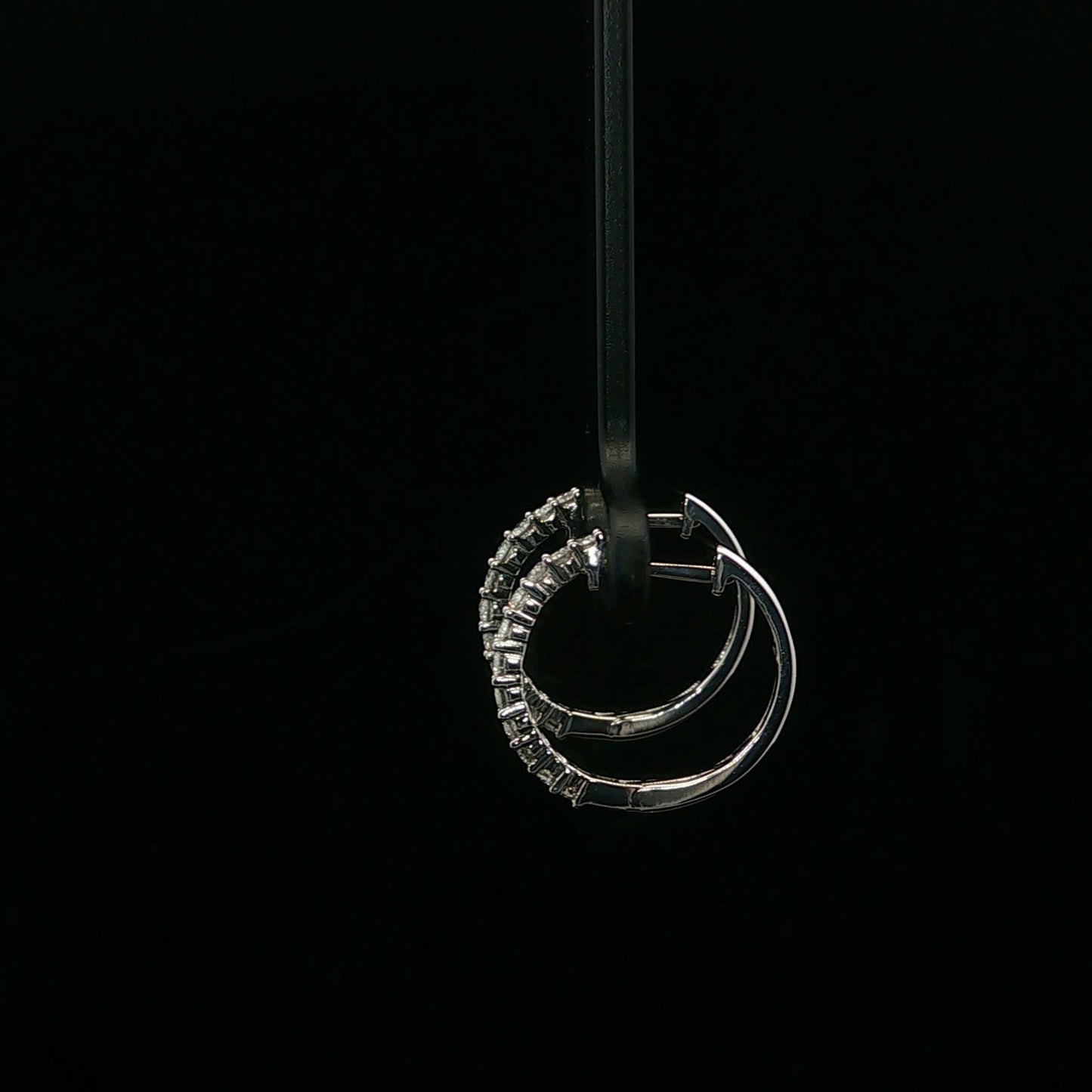 0.50ctw G/SI2 Midi Hoops - 14KW - Natural Diamond - 64172-4