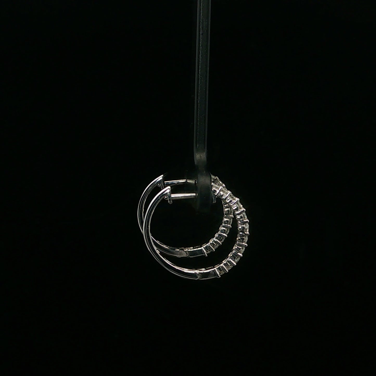 0.50ctw G/SI2 Midi Hoops - 14KW - Natural Diamond - 64172-4