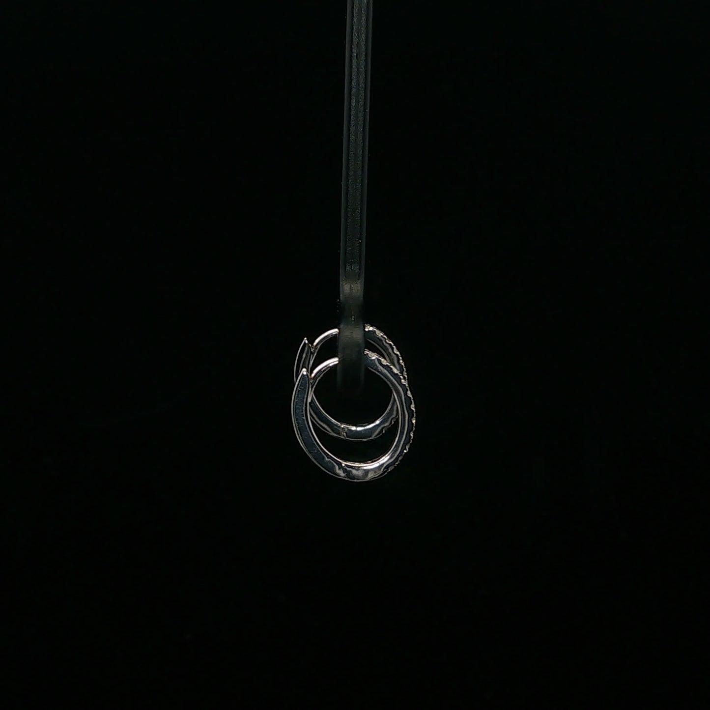 0.16ctw H/I1 Oval Huggies - 14KW - Natural Diamond - 64173