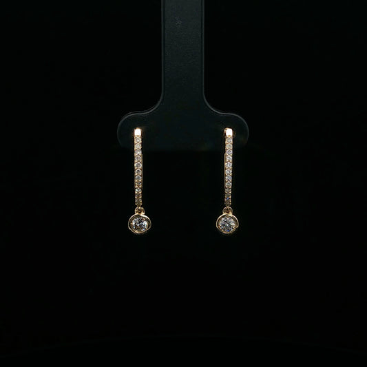 0.36ctw G/SI2 Mini Drop - 14KY - Natural Diamond - 64174