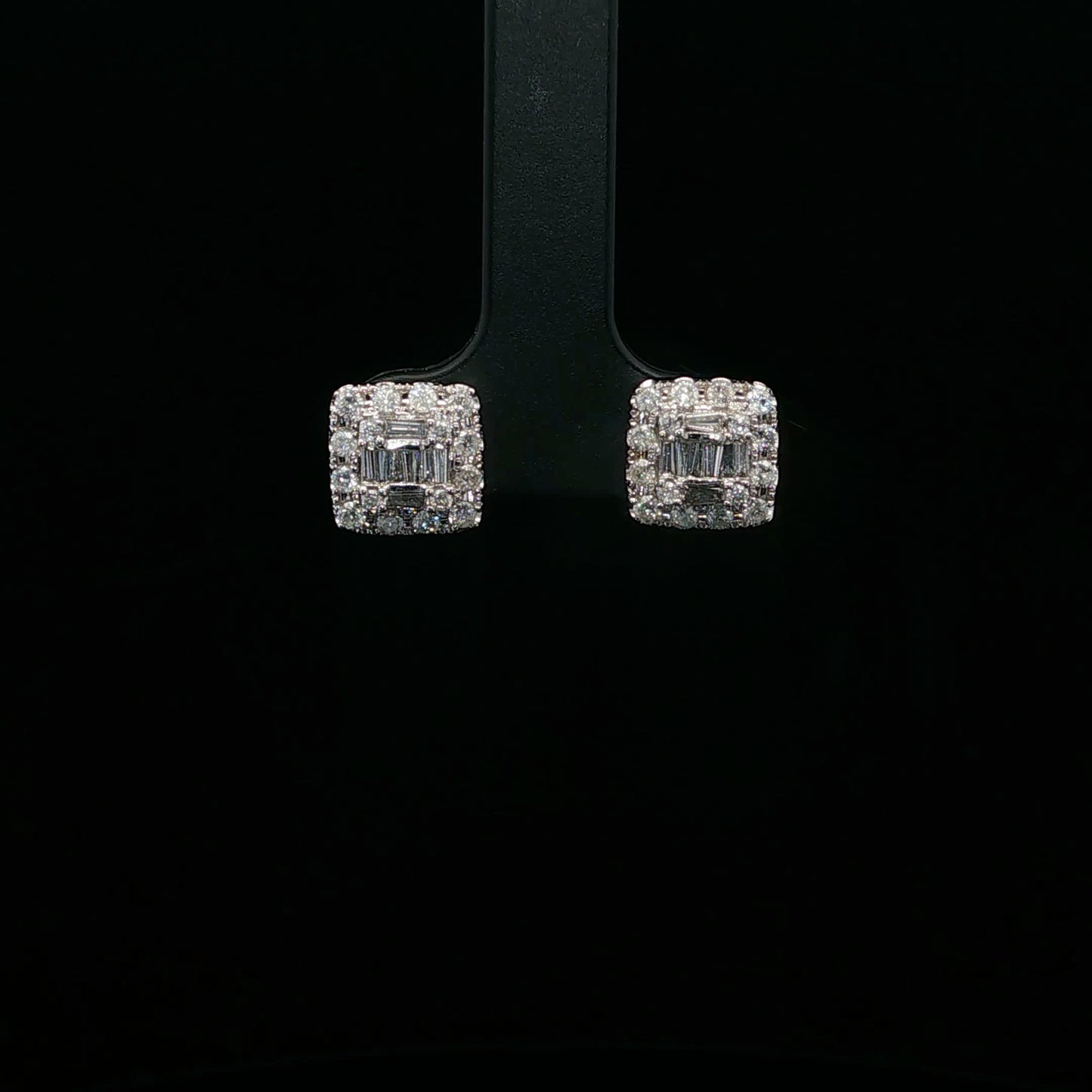 0.90ctw G/SI1/I1 Emerald Cluster - 14KW - Natural Diamond - 64178