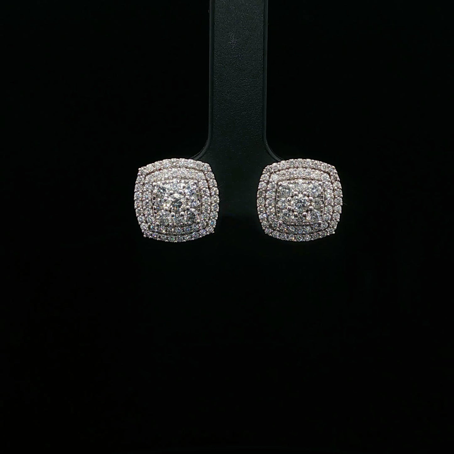 1.00ctw G/SI2 Square Double Halo - 10KW - Natural Diamond - 64186