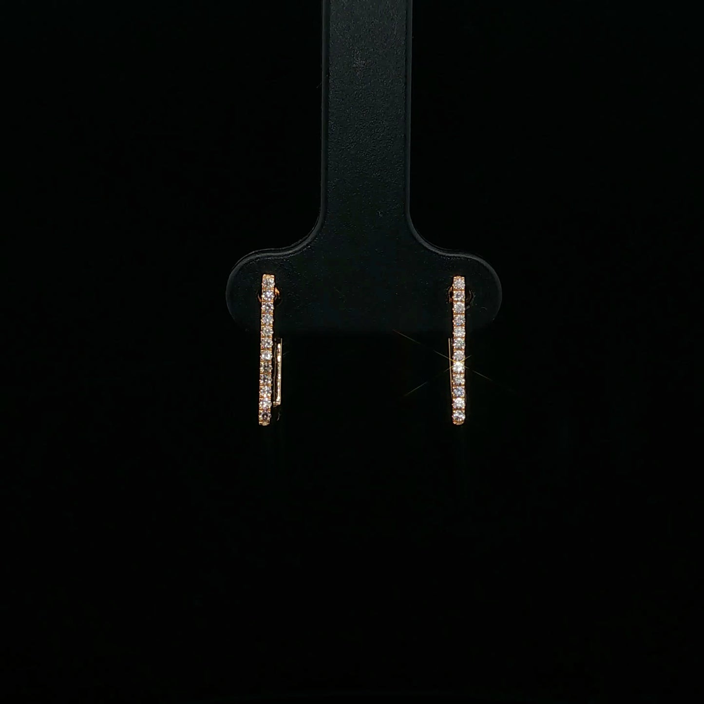 0.10ctw G/I1 Square Huggies - 14KY - Natural Diamond - 64185-3
