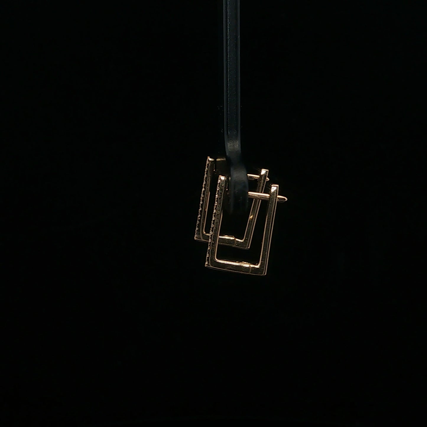 0.10ctw G/I1 Square Huggies - 14KY - Natural Diamond - 64185-3