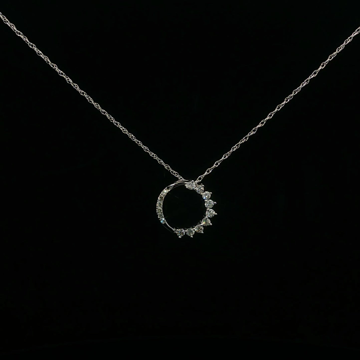 0.18ctw G/SI2 Half Moon - 14KW - Natural Diamond - 64192-3