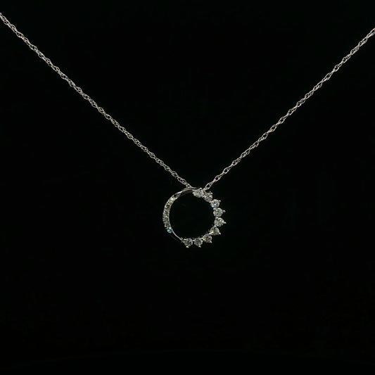 0.18ctw G/SI2 Half Moon - 14KW - Natural Diamond - 64192-3